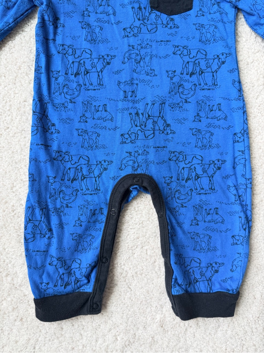 Carhartt Royal Blue One-Piece Bodysuit with Black Trim - Picture 4 of 9